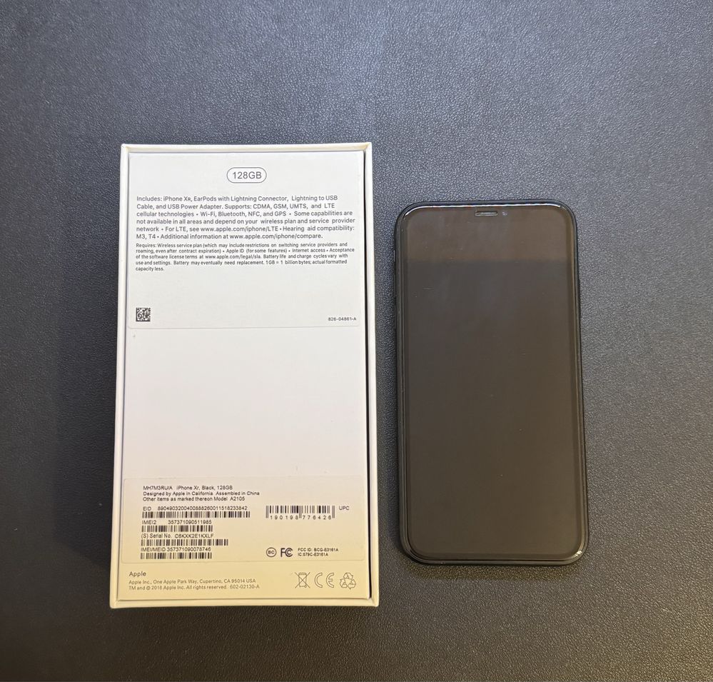 Телефон Apple iPhone XR black 128 GB идеал