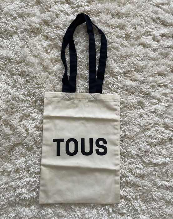 Bawełniana siatka torba Tous na zakupy nowe logo