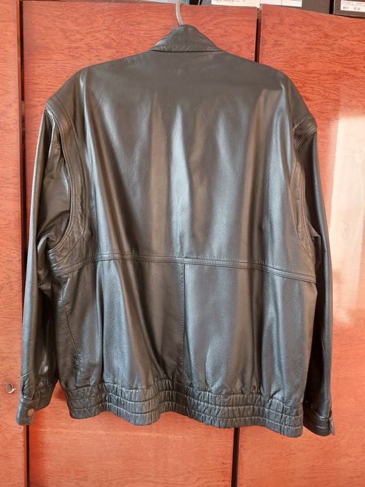 Куртка бомбер чоловіча шкіряна 54 розмір