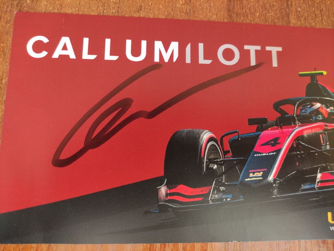 Autograf - Callum Ilott (F1) (F2) Formula One Two Formuła Jeden - Dwa