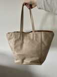 Torba shopper shopperka duża pojemna beżowa city bag