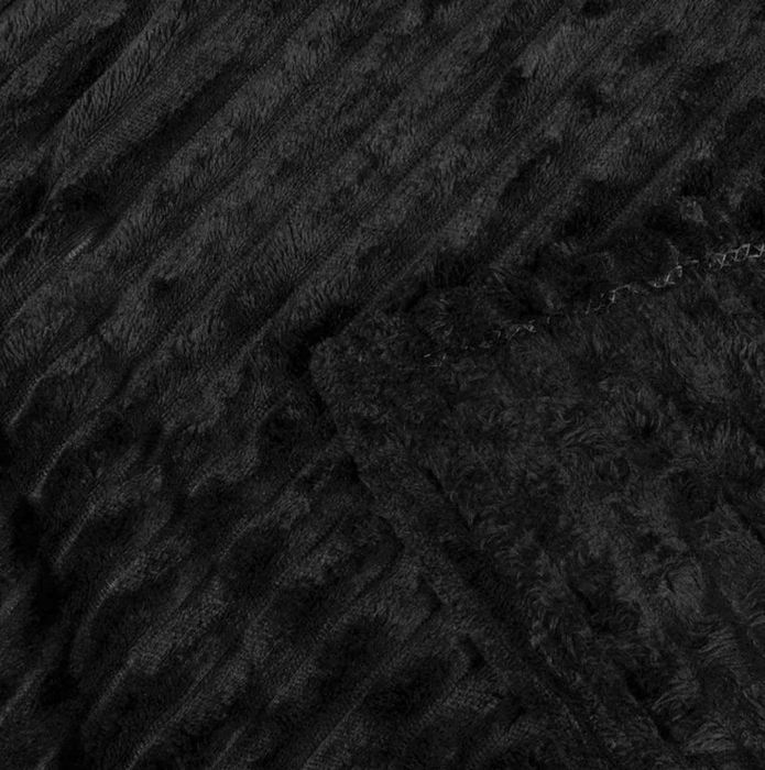 koc tłoczony 160 cm x 200 czarny nowość