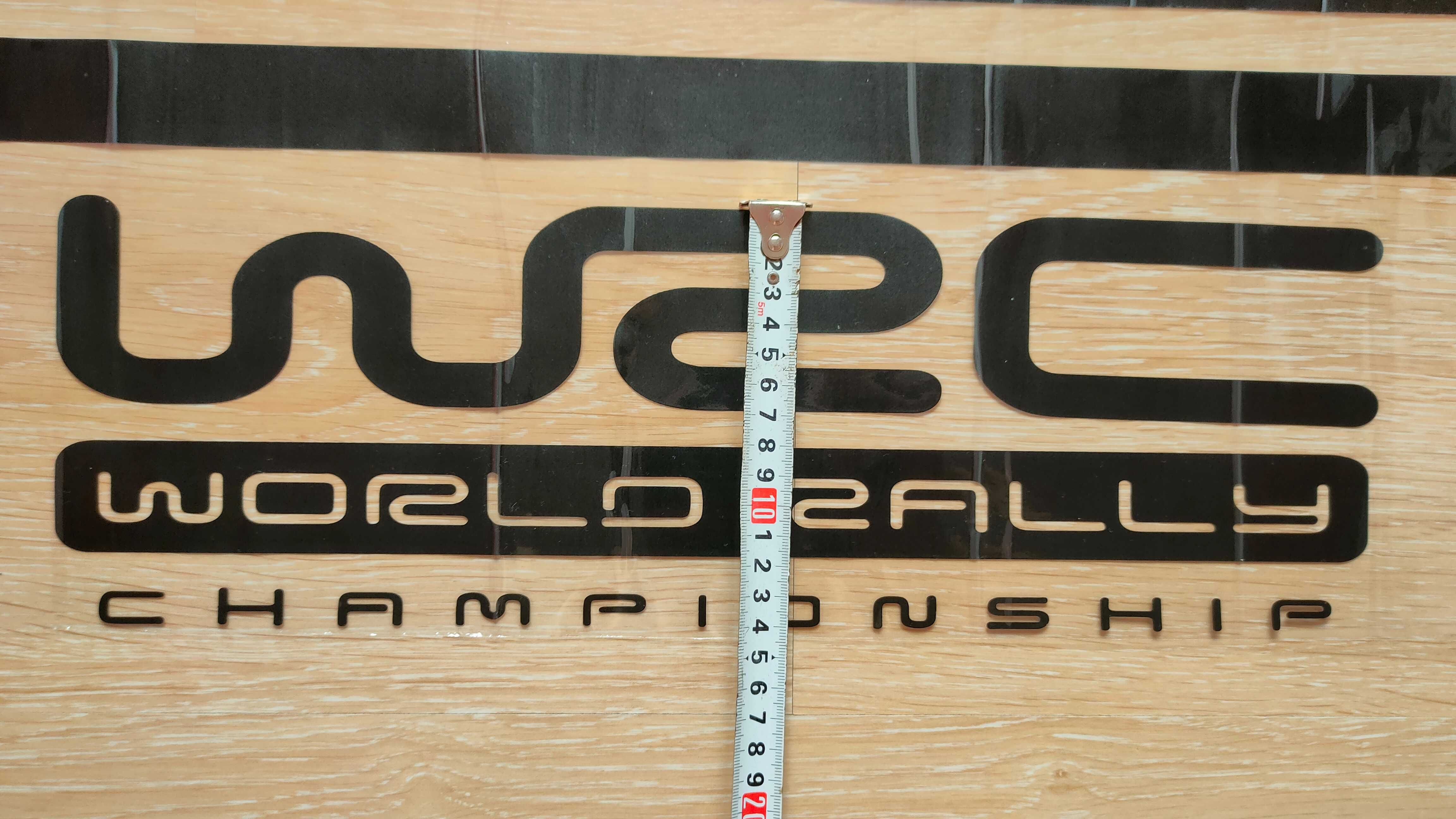 Наклейка две полосы +WRC Чёрная
