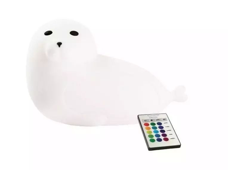 Foka lampka silikonowa z pilotem biała. Rabbit & Friends. Nowy Produkt
