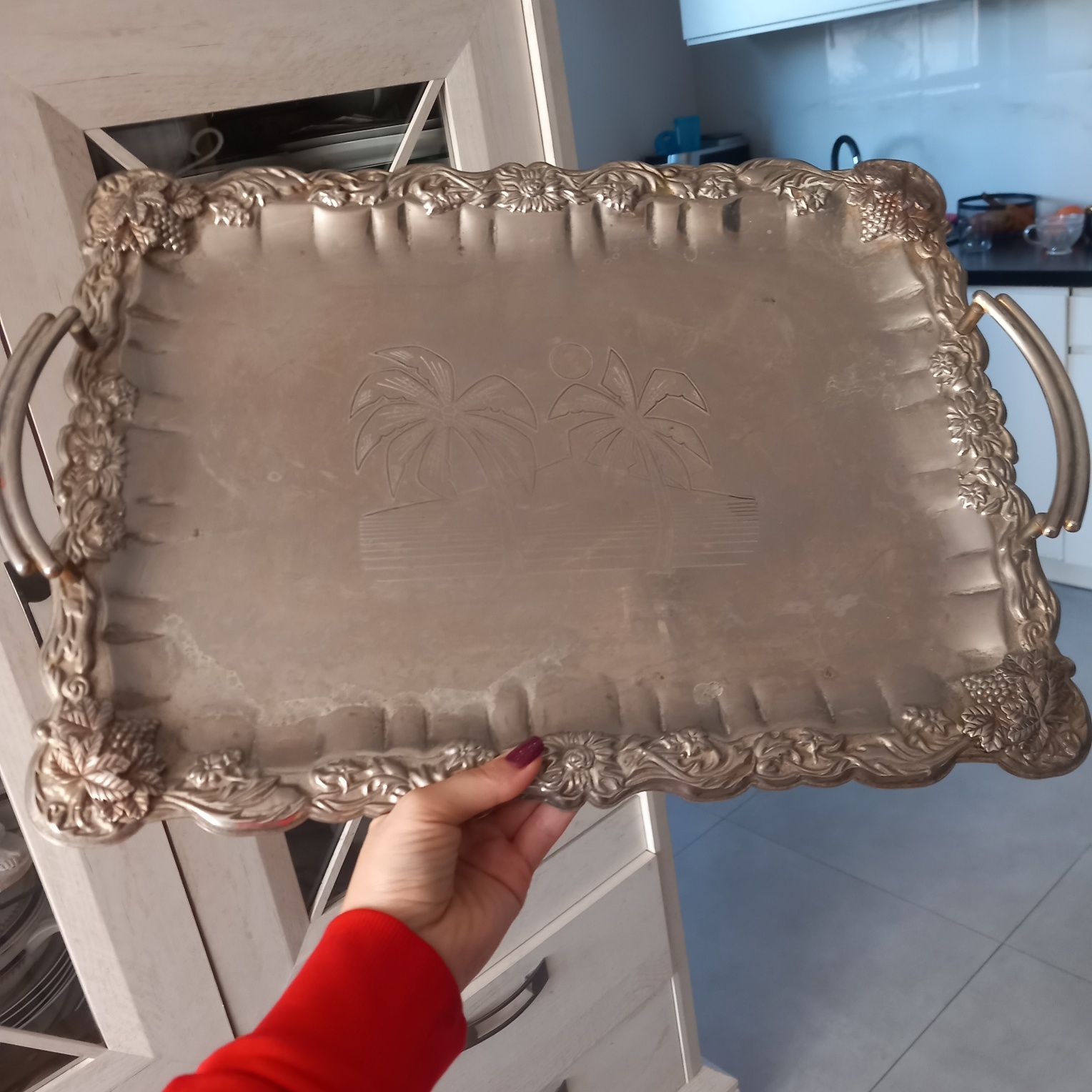 Srebrna taca francuska 47 x 36