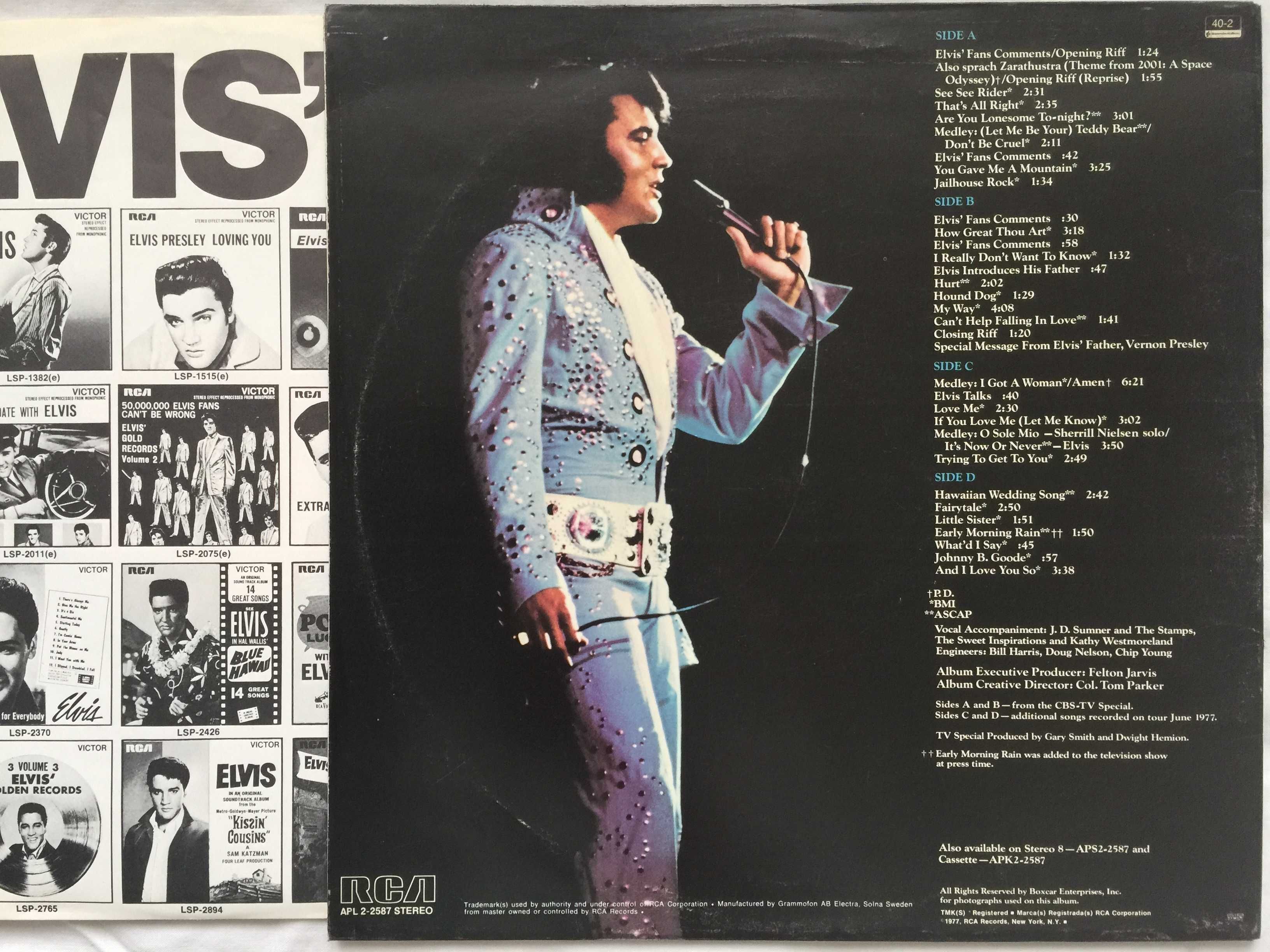 Elvis PRESLEY In Concert CBS-TV 1977 RCA 1-st Press 2 Winyle