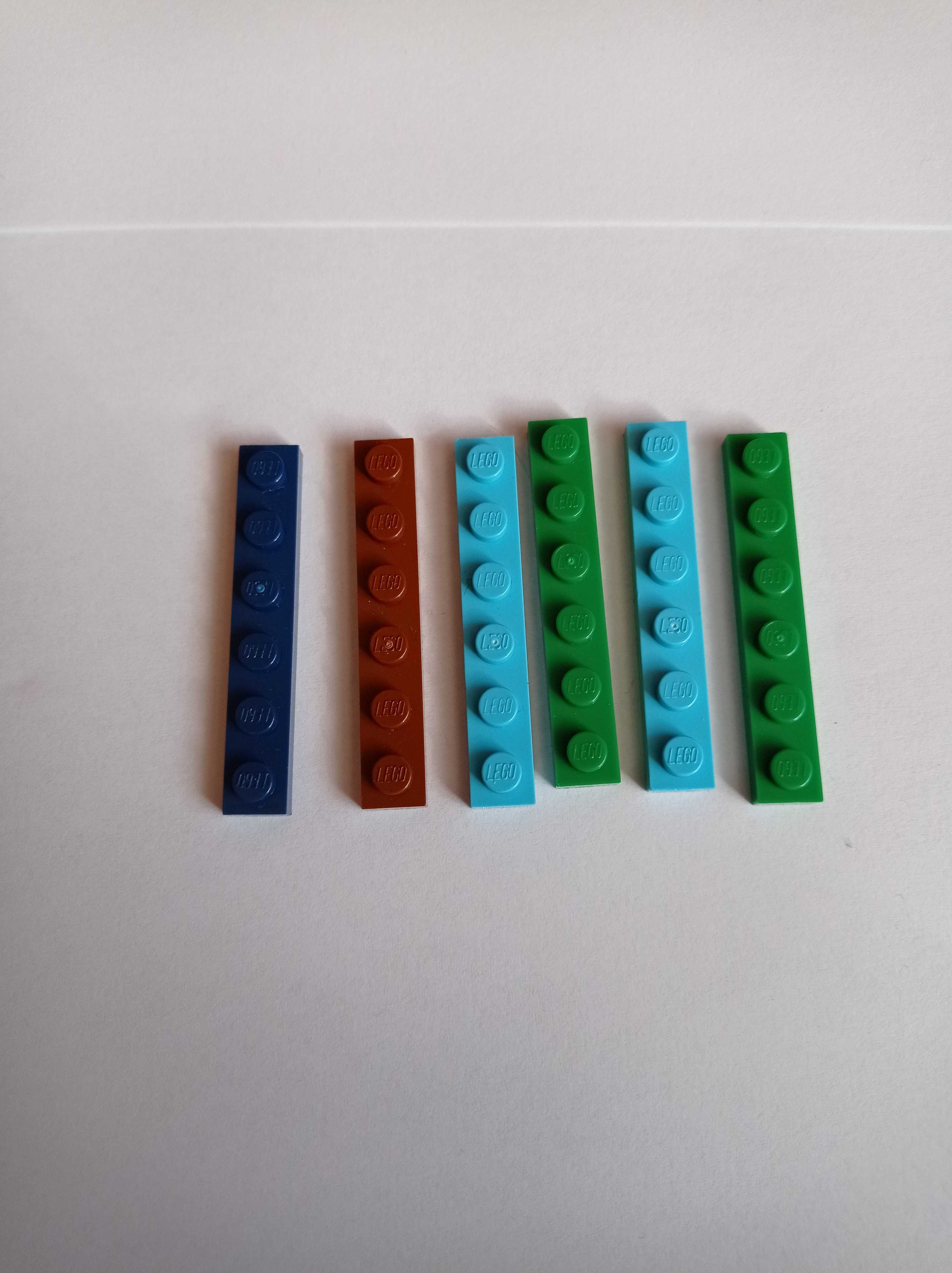 Klocki Lego, płytka 1x6, 3666, mix kolorów