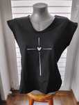 T-shirt z dekoltem rozm XL
