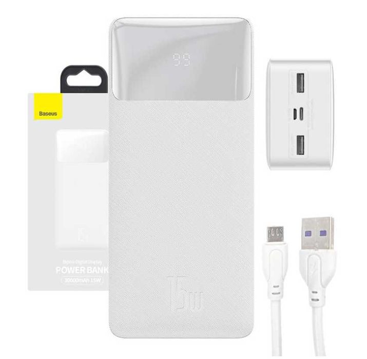 Павербанк Baseus 30000mAh 15w Bipow повербанк powerbank пауербанк