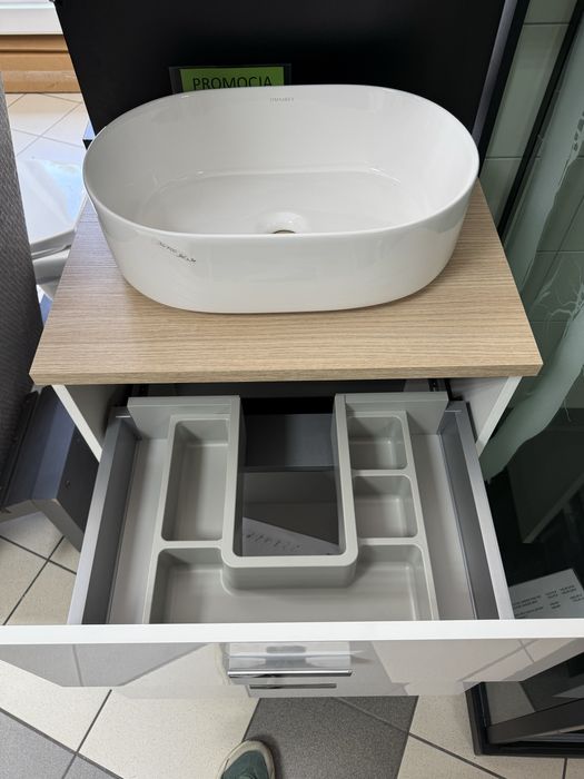 Szafka 60 cm lazienkowa z blatem umywalka do kompletowania ROCA