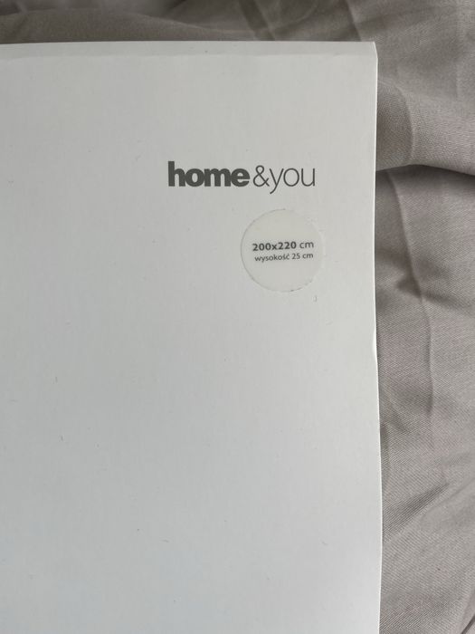 Prześcieradło satynowe bawełniane Home&You nowe beżowe beż 200x220