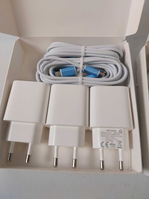 Ładowarka USB C 20W Do Apple iPhone 3 Sztuki + Kable 3x 2m