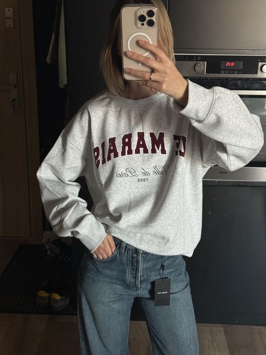 Світшот з принтом H&M, стильний світшот оверсайз - XXS, XS, S