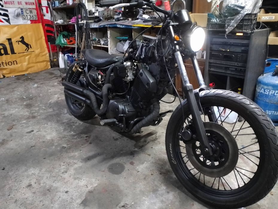 Bobber Virago, czarny mat, zamiana na terenowe