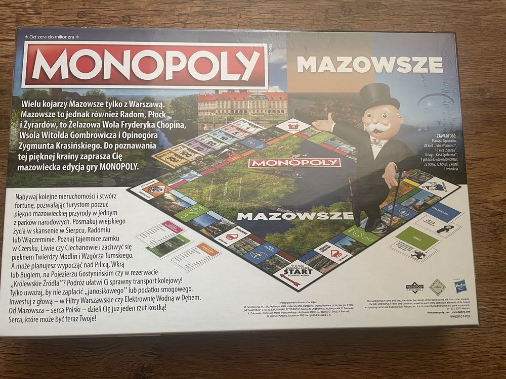 Gra planszowa MONOPOLY Mazowsze - NOWA