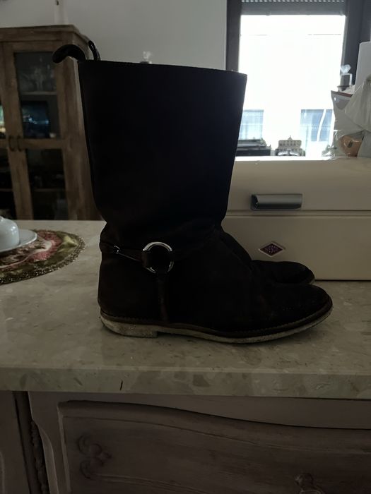 Botki kowbojki skora skorzane Gucci 37/5