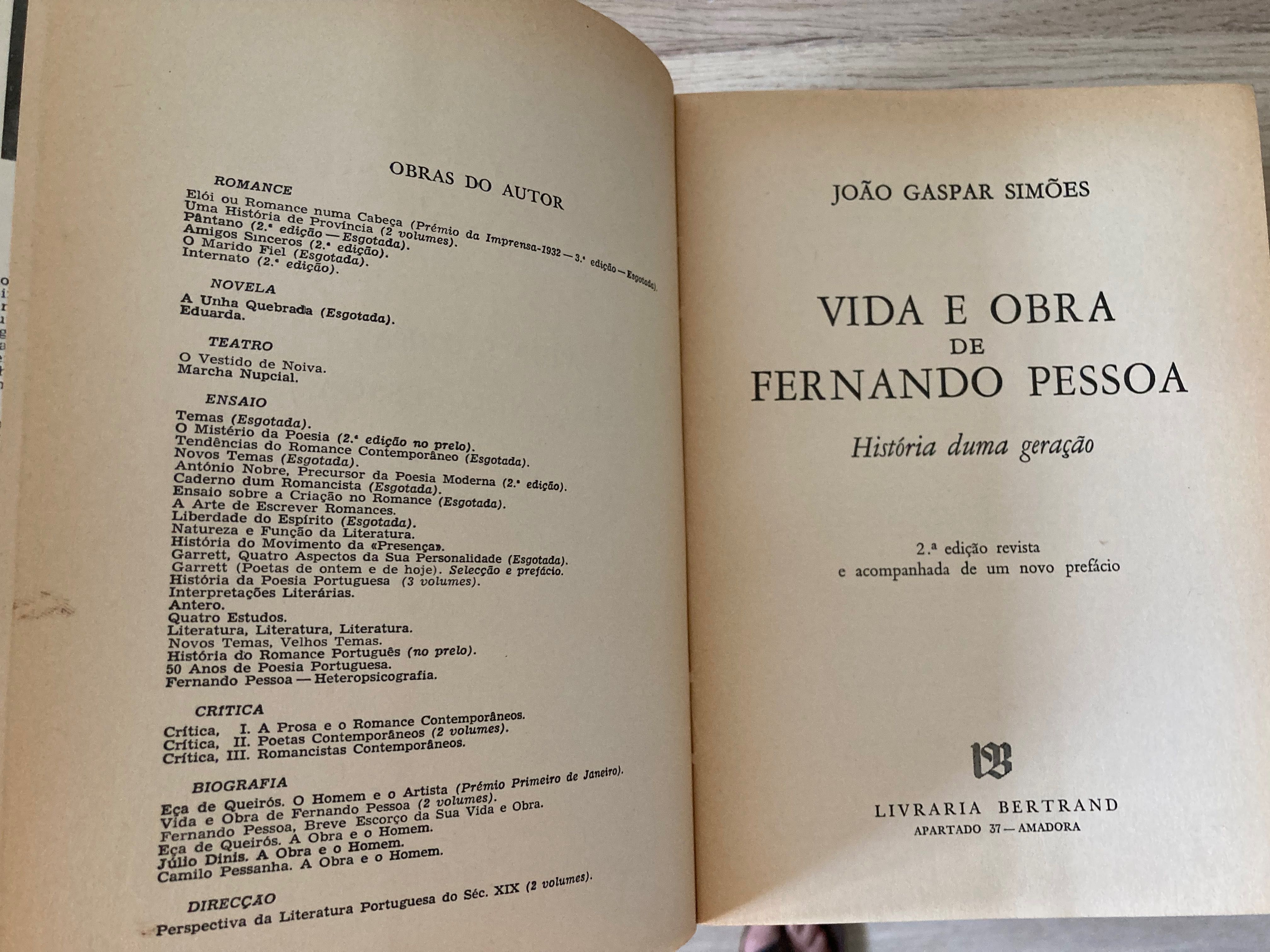 João Gaspar Simões, Vida e Obra de Fernando Pessoa