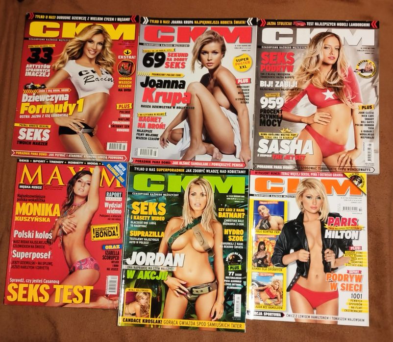 Zestaw 12 magazynów Playboy, CKM, Maxim
