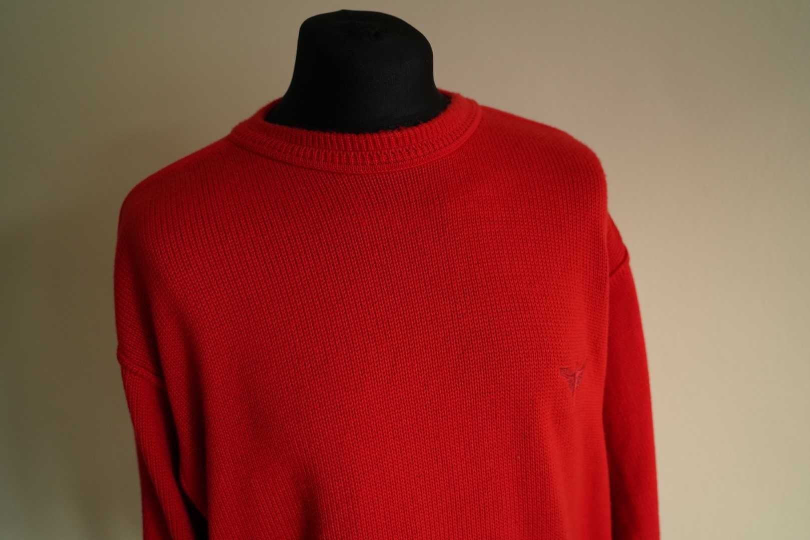 Carlo Colucci męskie czerwony sweter oversize XL