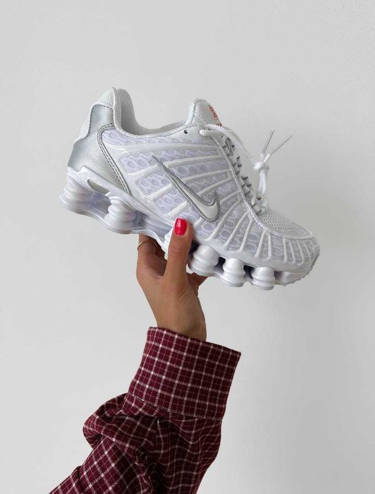Женские кроссовки Nike Shox TL White Premium. 36-40