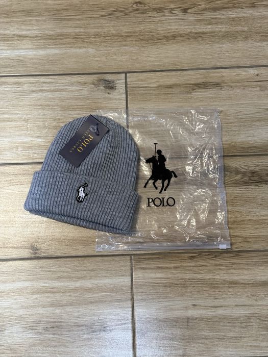 Szara czapka Polo Ralph Lauren Beanie