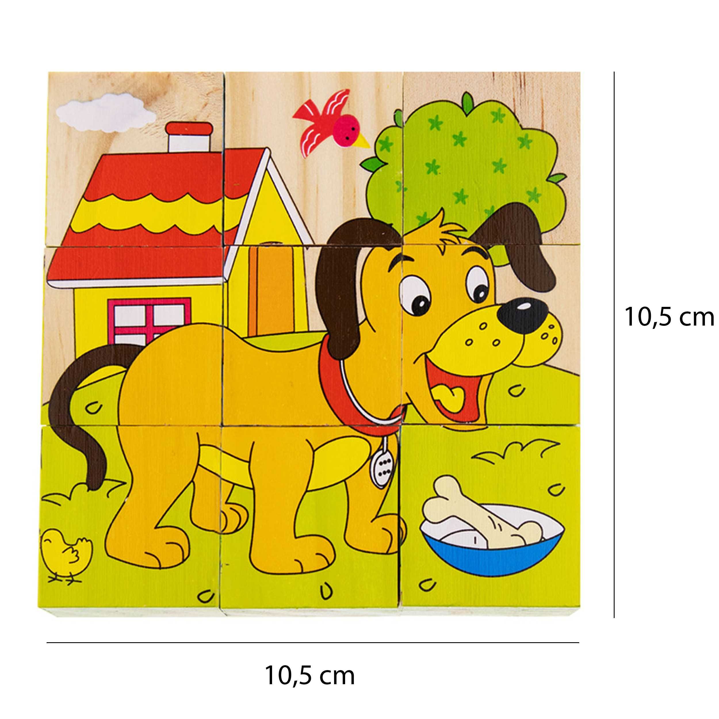 Klocki puzzle drewniane dla dzieci zestaw 15 kompletów NA GIEŁDĘ targ