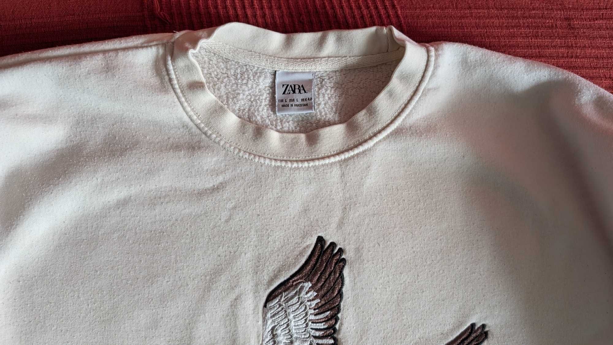 Kremowa bluza firmy Zara, rozm. L