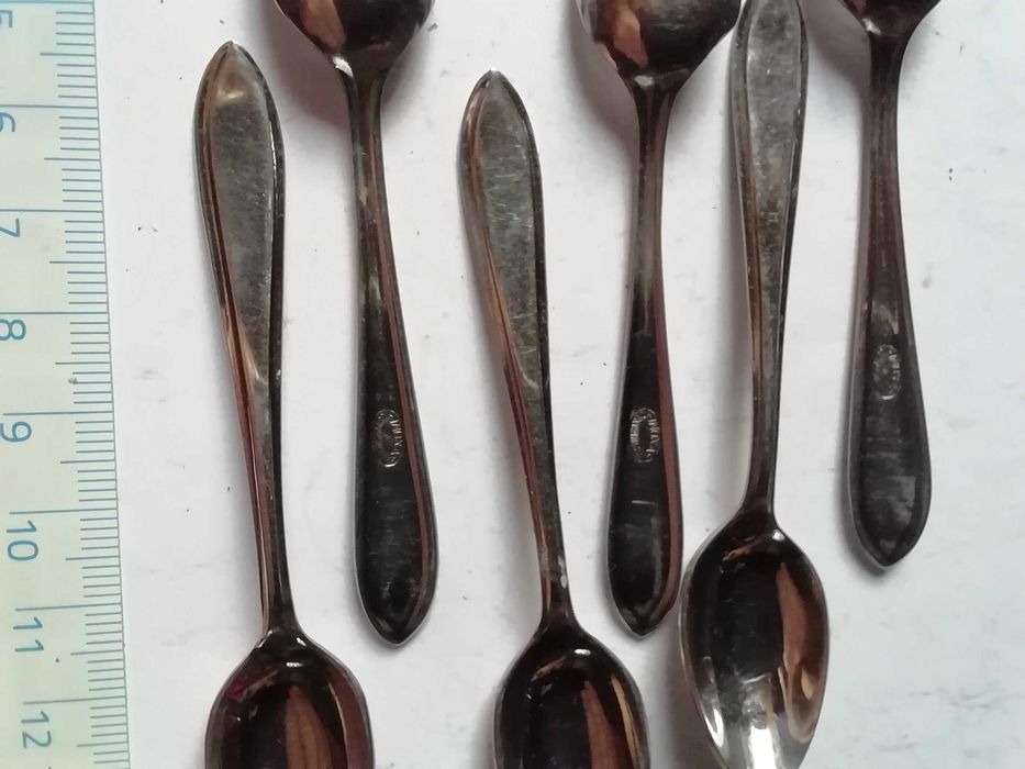 Komplet łyżeczek ozdobnych stylowych sygnowanych