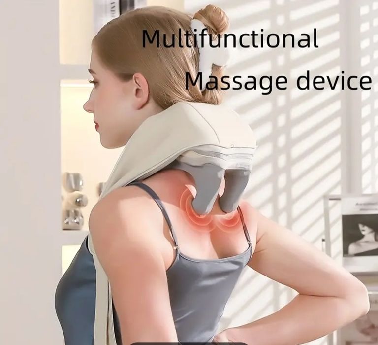 Масажер для шиї, спини та голови з функцією прогріву