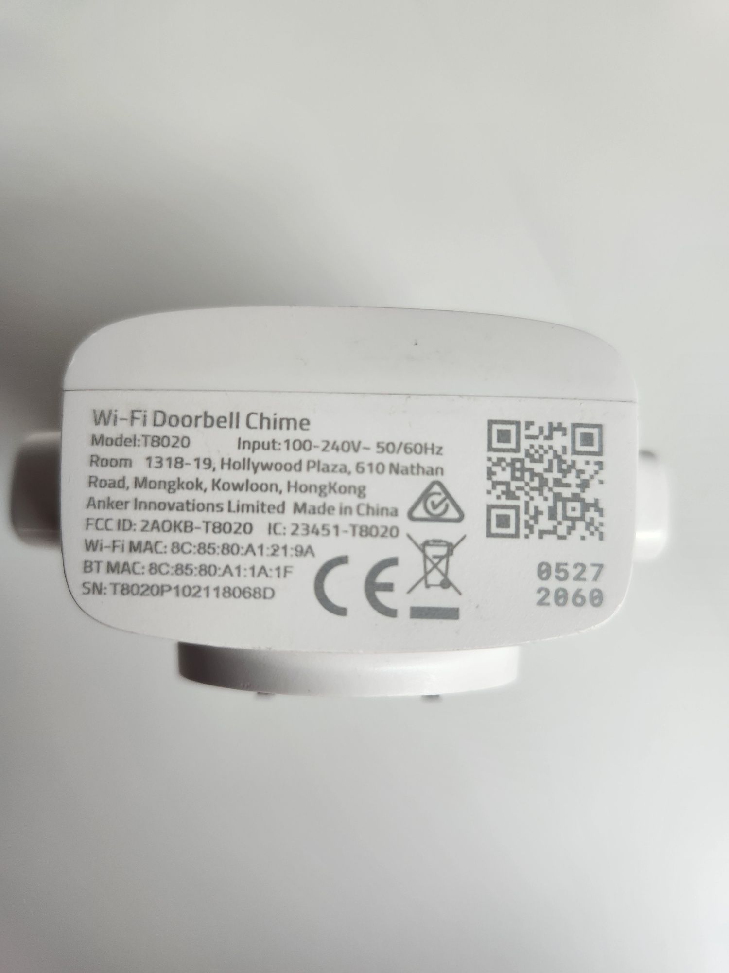 Eufy wi fi dzwonek baza do drzwi