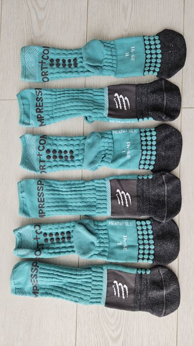Шкарпетки компресійні трекінгові compressport psr v3 39-41 з шерсті ме
