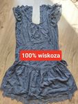Sukienka boho wiskoza szara