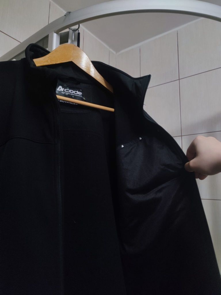 bluza Softshell czarna classic L XL sport retro drip premium vintage e