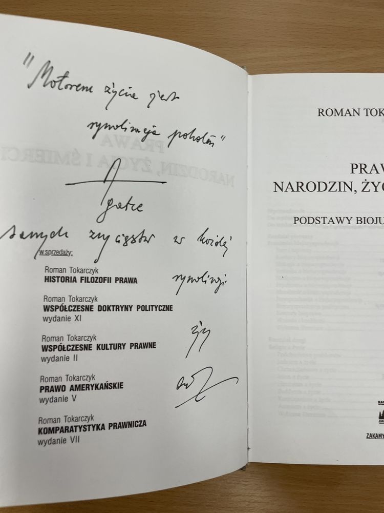 Prawa narodzin życia i śmierci Roman Tokarczyk