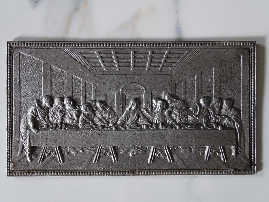 Leonardo da Vinci: Ostatnia wieczerza metalowy odlew PRL