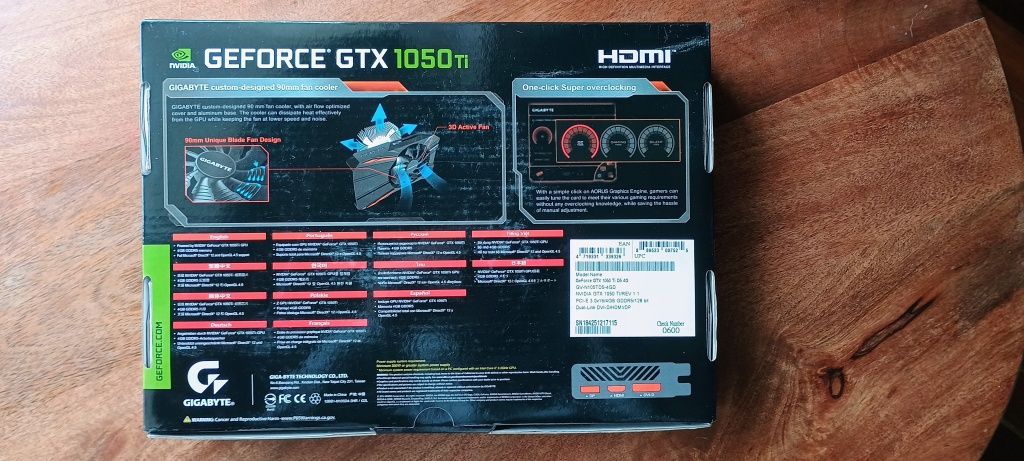 GPU Placa Gráfica - Gigabyte GTX 1050ti