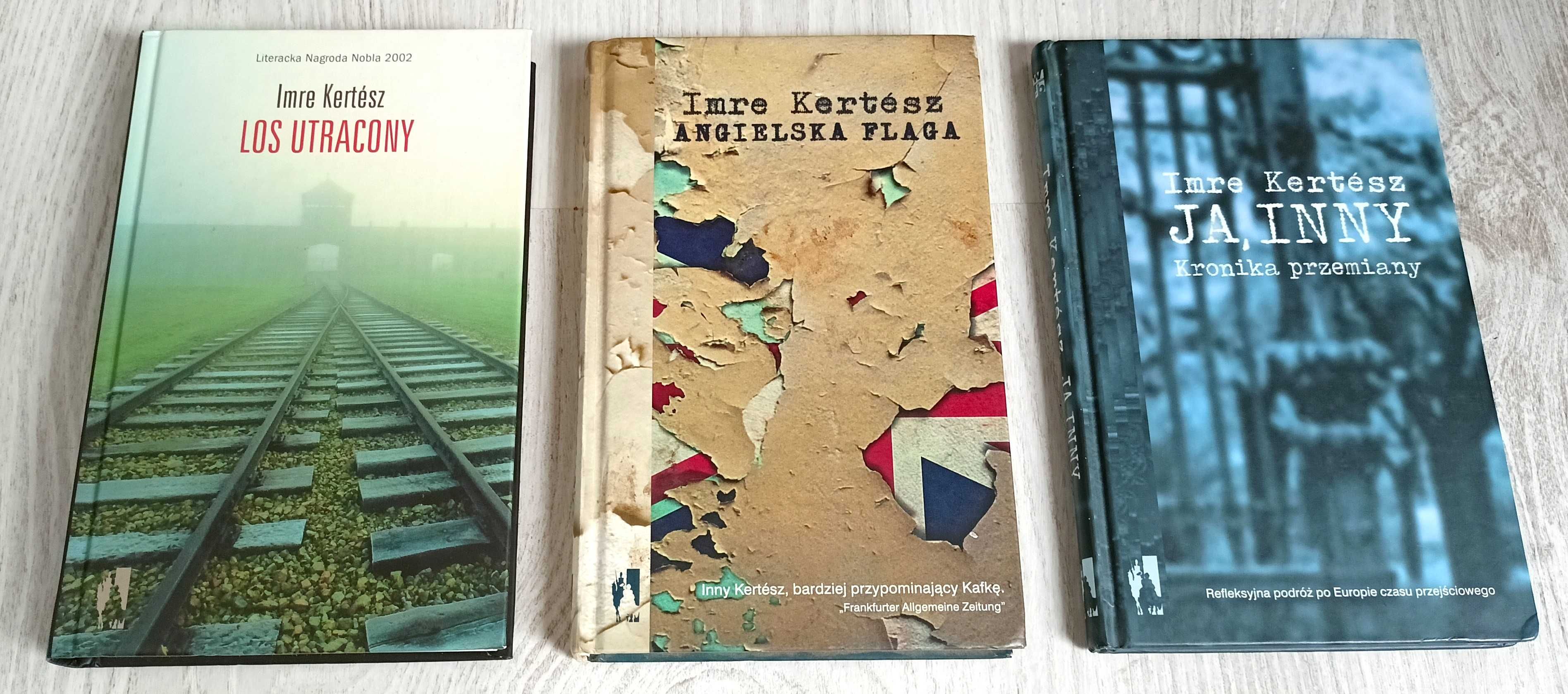 3x Imre Kertesz Angielska flaga Ja inny Kronika przemiany Los utracony