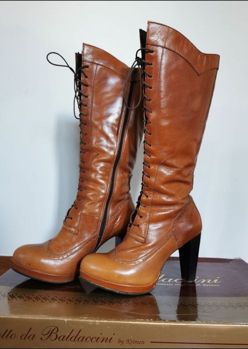 Kozaki na obcasie z dlugą cholewką 38