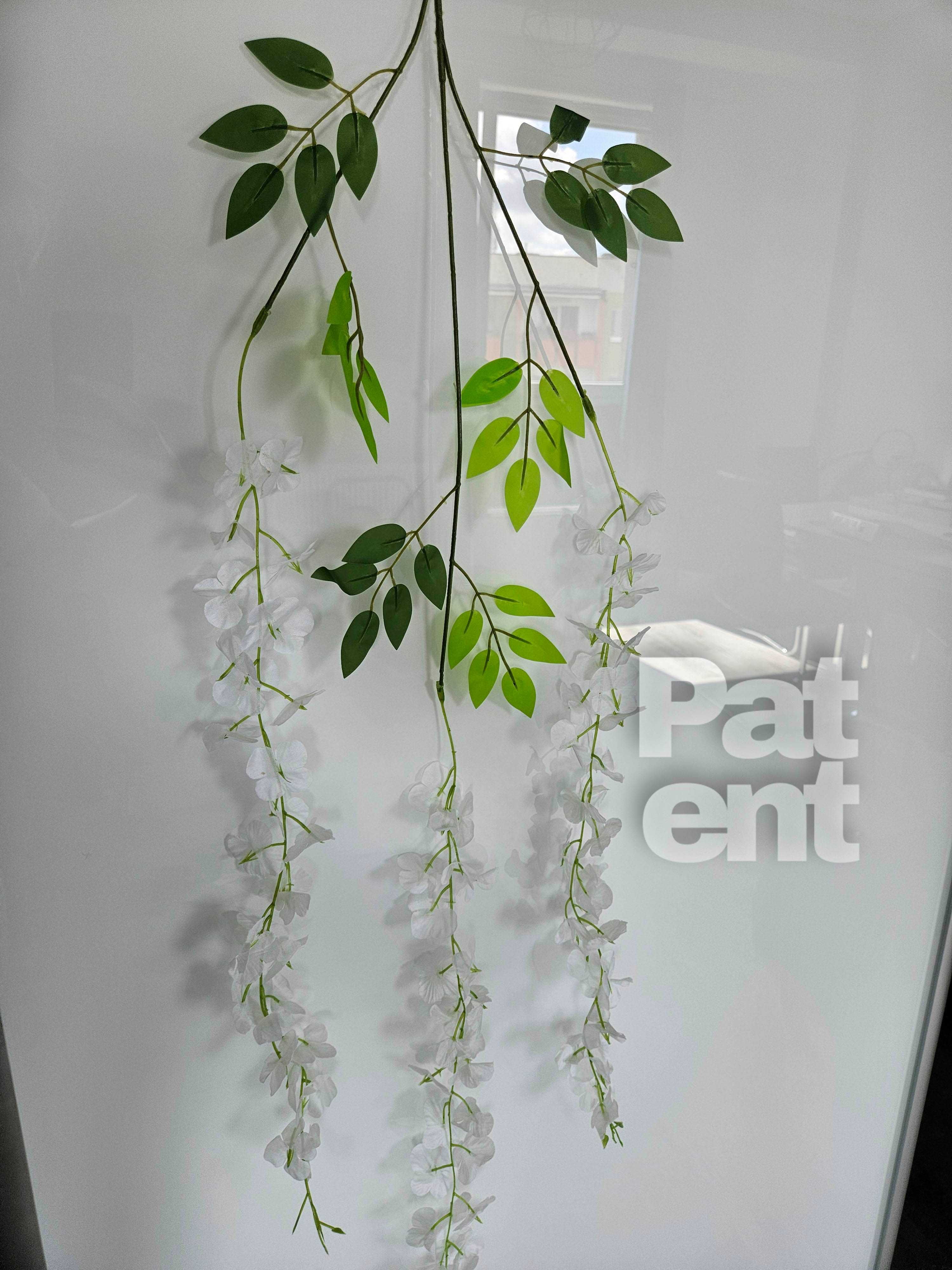 Wisteria biała jasna glicynia sztuczna girlanda dekoracja 12 sztuk