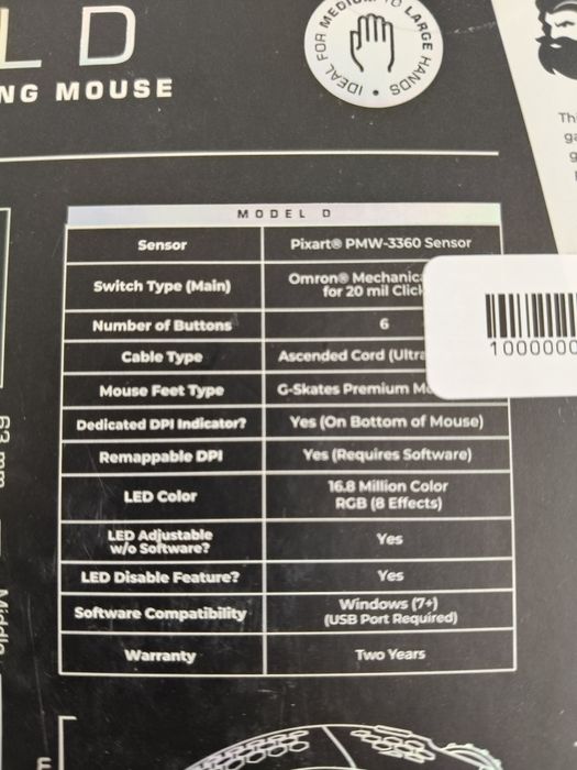 Rato gaming - Glorious Model D (selado)