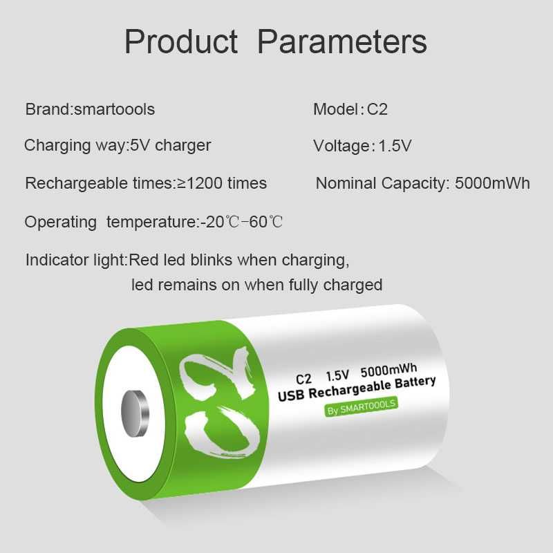 Батарейки 1.5V C Size-2шт новые