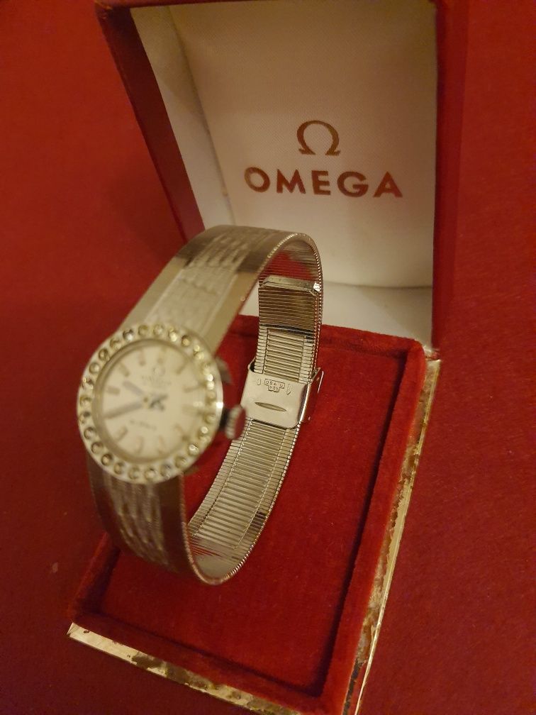 Omega 21 Prix White Gold 18k + Brylanty.