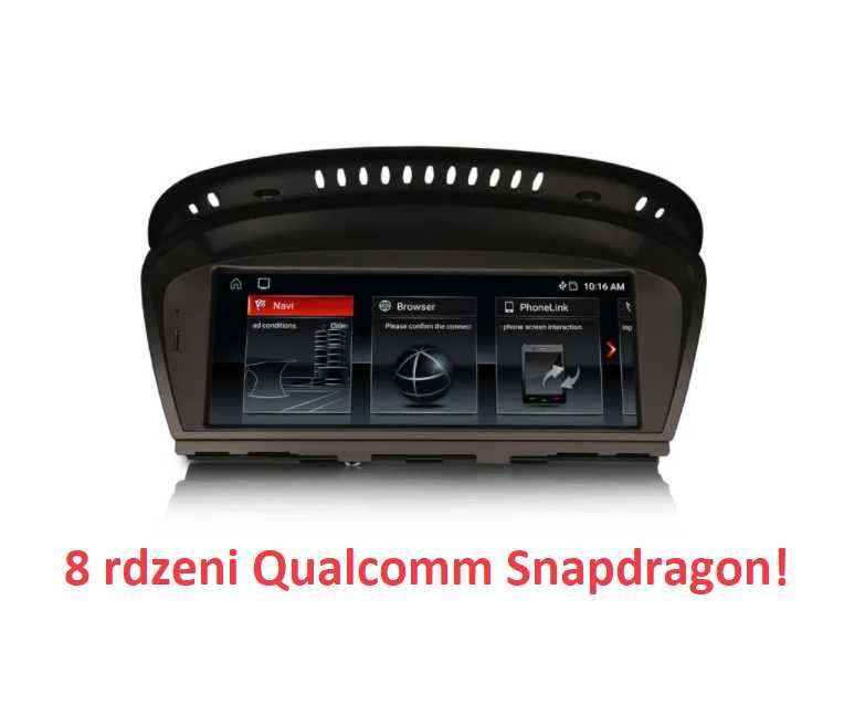 NOWE Radio Android 12 Qualcomm 8/128GB BMW E60E61E63E90E91 CCC CIC