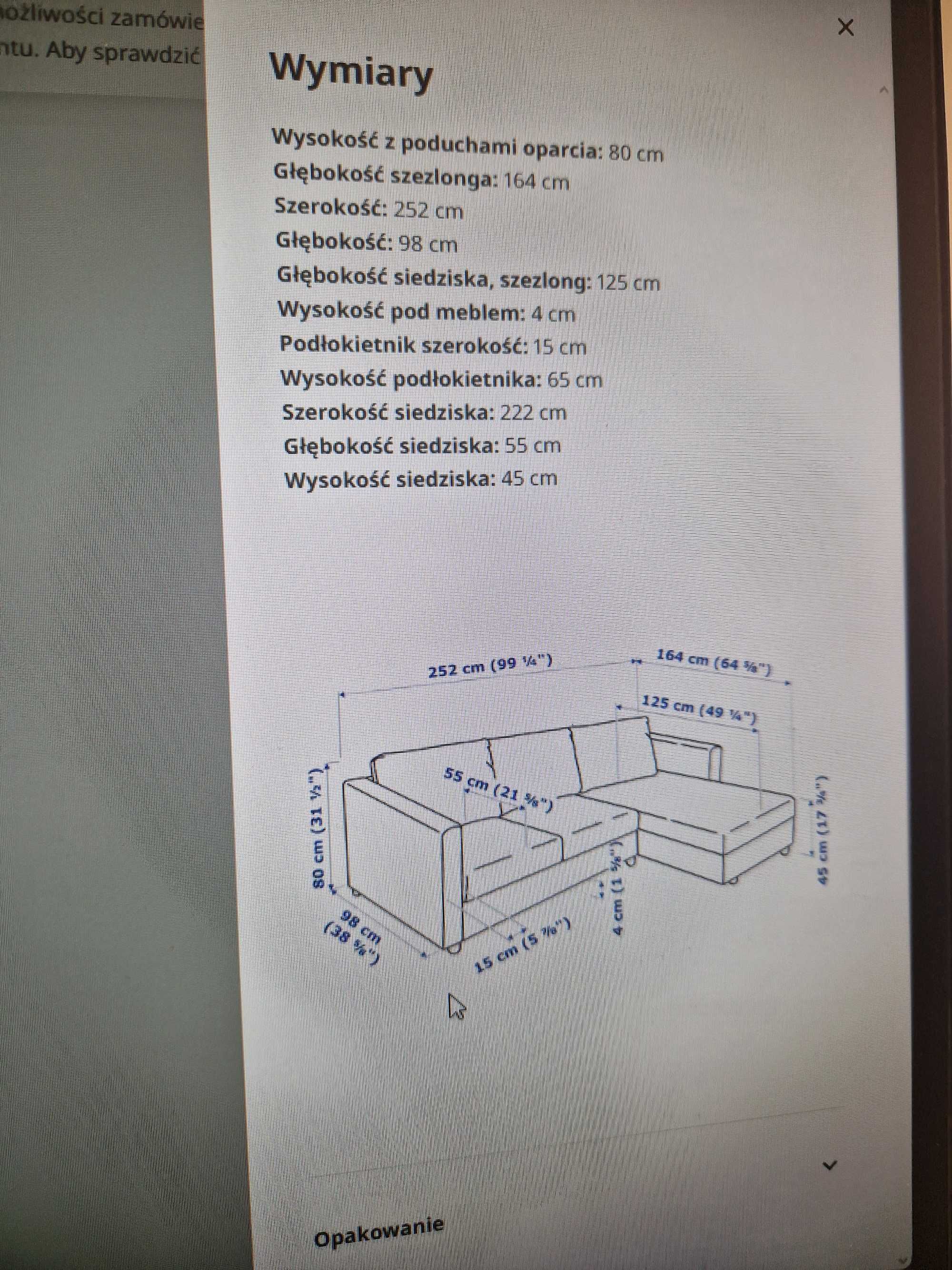 Sofa IKEA, VIMLE, skóra ekologiczna