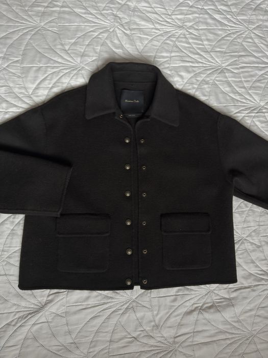 Вовняне вкорочене пальто жакет Massimo Dutti s/m