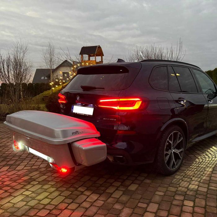 Box bagażowy na hak Box dachowy MFT Thule Kufer Box na narty snowboard