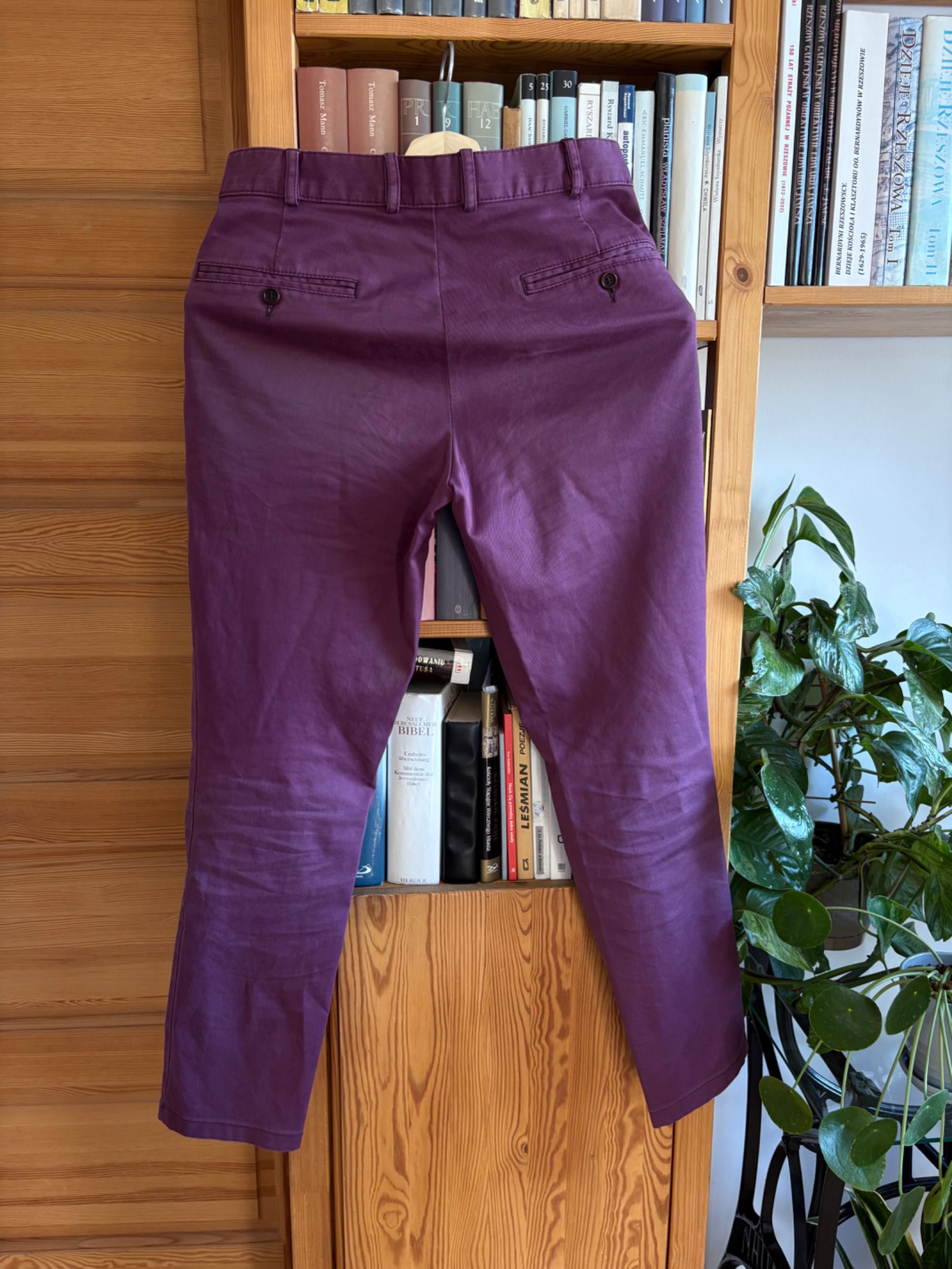 Fioletowe chinosy Miler Menswear, rozm. 44