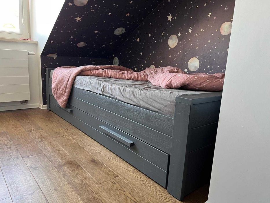 [sprzedam] Drewniane łóżko z szufladą 90x200cm