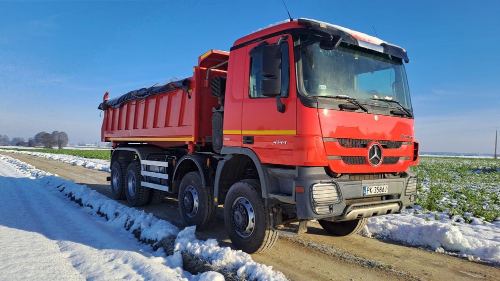 auto ciężarowe Mercedes Actros 8x8 wywrotka hydro burta
