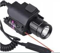 Laser Celownik Laserowy Wskaźnik do wiatrówki Broni + Latarka LED nowy